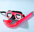 2-Piece Recreational Snorkeling Set | Dual-Lens Swim Mask & J-Tube Snorkel Combo