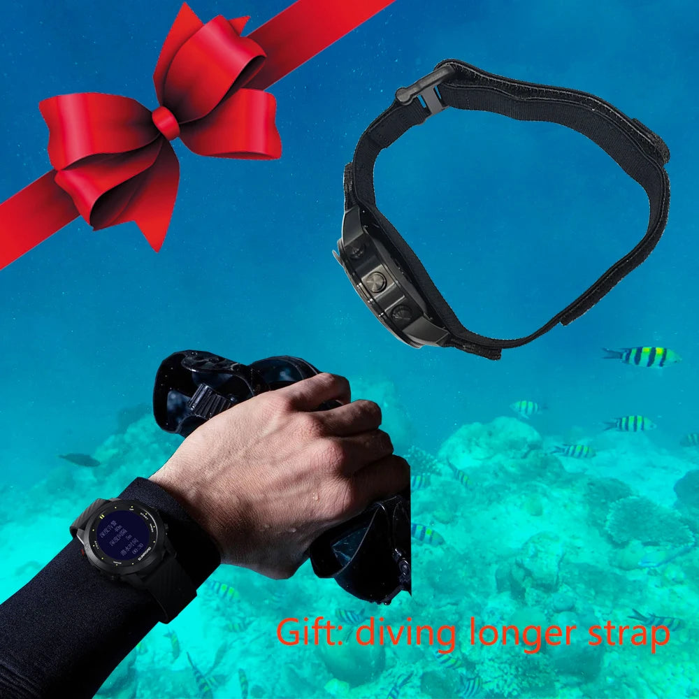 SUNROAD Diving Computer Sports Watch for Men's Waterproof Freediving  Outdoor 100m Diving Depth Scuba NDL CNS Safety Alarm
