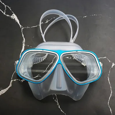 Custom logo Aluminium Alloy Low Volume Free Diving Mask for Spearfishing Freedive