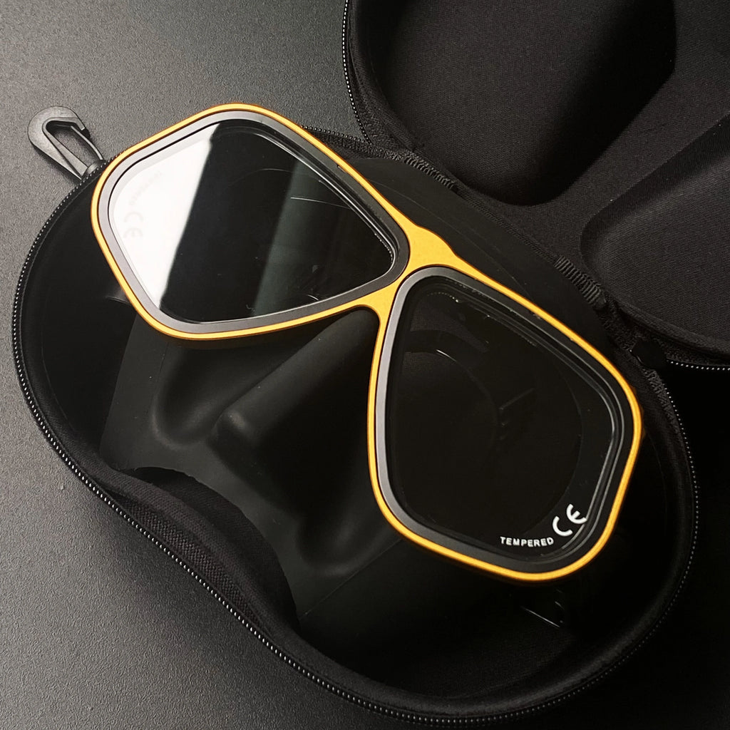 Custom logo Aluminium Alloy Low Volume Free Diving Mask for Spearfishing Freedive