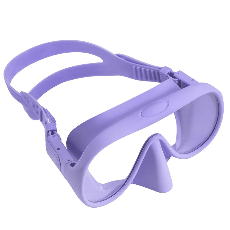 Face Diving Mask Anti-Fog Waterproof HD Monolithic Design Scuba Freediving Snorkeling Tempered Glass Eco-Friendly Deep Diving