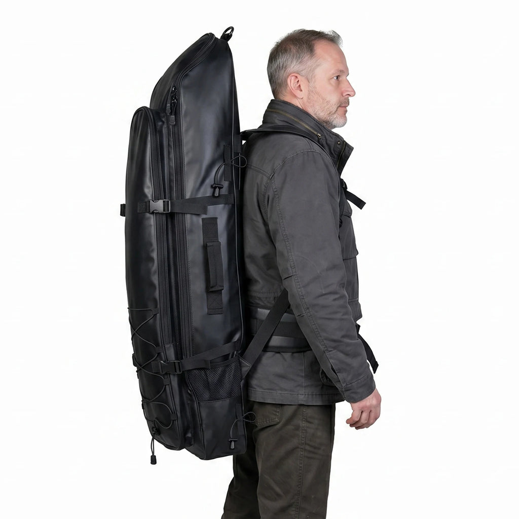 Custom Logo 500D PVC Large Capacity Outdoor Sport Waterproof Diving Freediving Flipper Bag Backpack Long Fin Bag