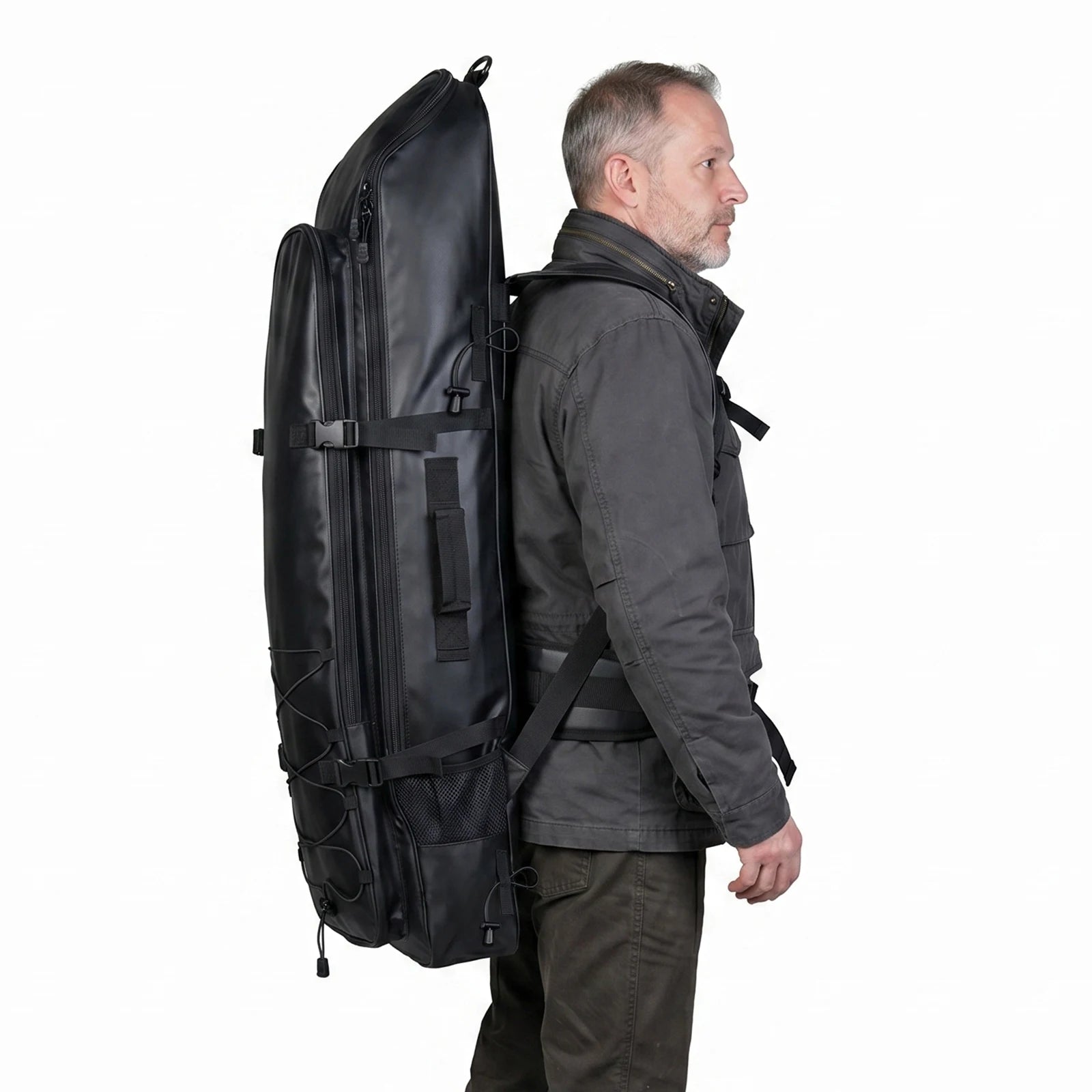 Custom Logo 500D PVC Large Capacity Outdoor Sport Waterproof Diving Freediving Flipper Bag Backpack Long Fin Bag