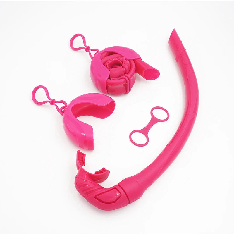 Dropshipping Long Scuba Diving Tube Foldable Wet Freediving Silicone Snorkel for Underwater Sea Swimming Snorkeling Breathing