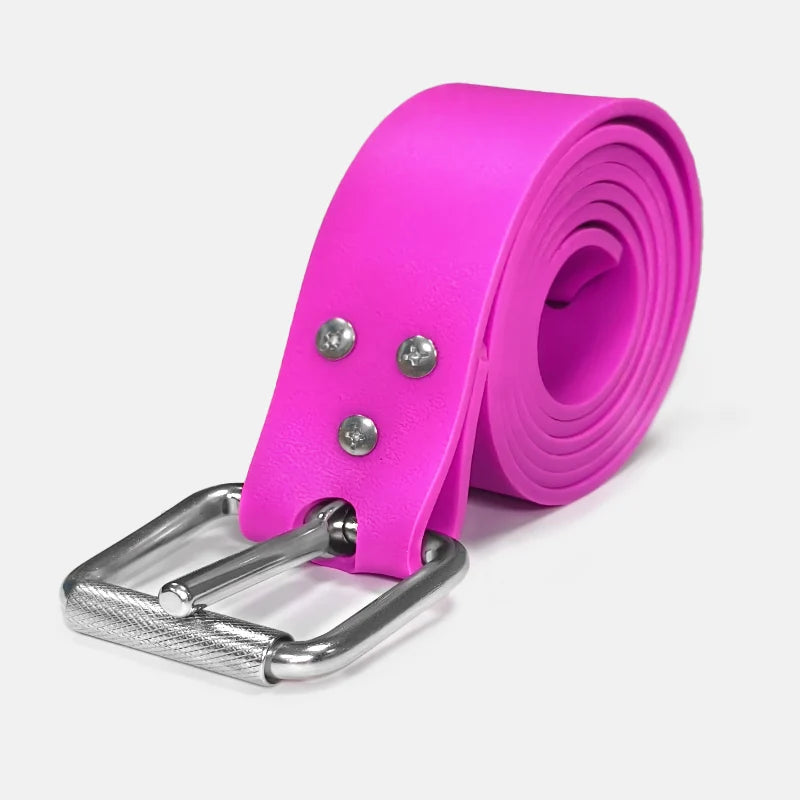 1.5m Quick Release Silicone Dive Weight Belt with 316 Stainless Steel Buckle for Scuba Diving Spearfishing and Freediving