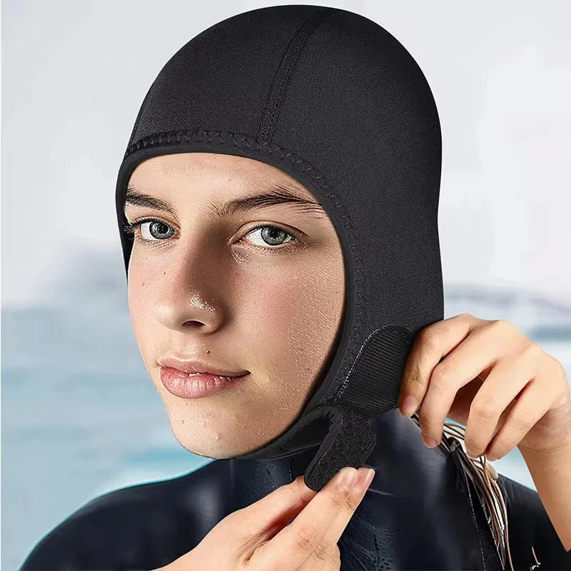 Sinodiving 2.5 mm Neoprene Diving Cap Swim Beanie with Chin Straps for Snorkeling & Surfing Custom Logo