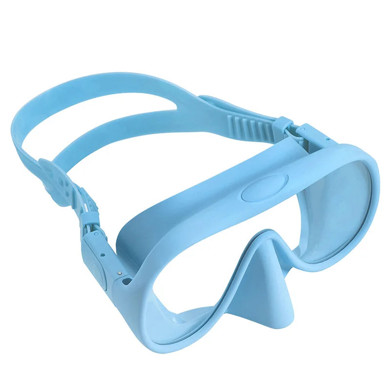 Face Diving Mask Anti-Fog Waterproof HD Monolithic Design Scuba Freediving Snorkeling Tempered Glass Eco-Friendly Deep Diving
