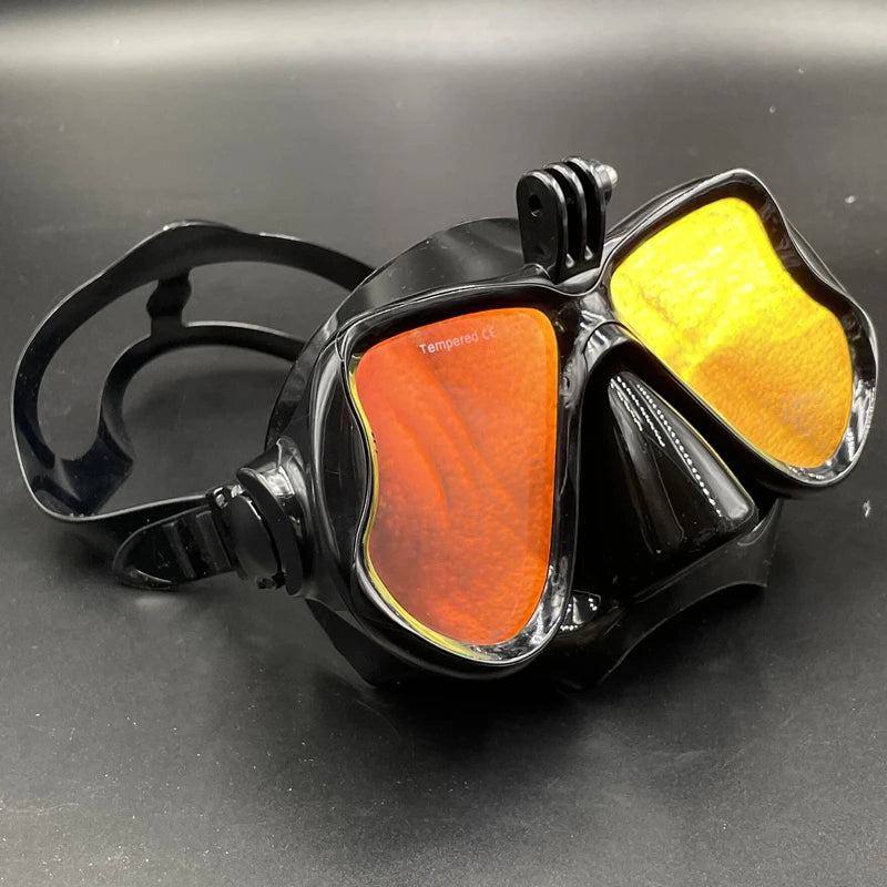 Mirror Color Lens Diving Mask Professional Diving Masks Snorkeling Set Anti-Fog Goggles Glasses Swimming Fishing Pool Equipment