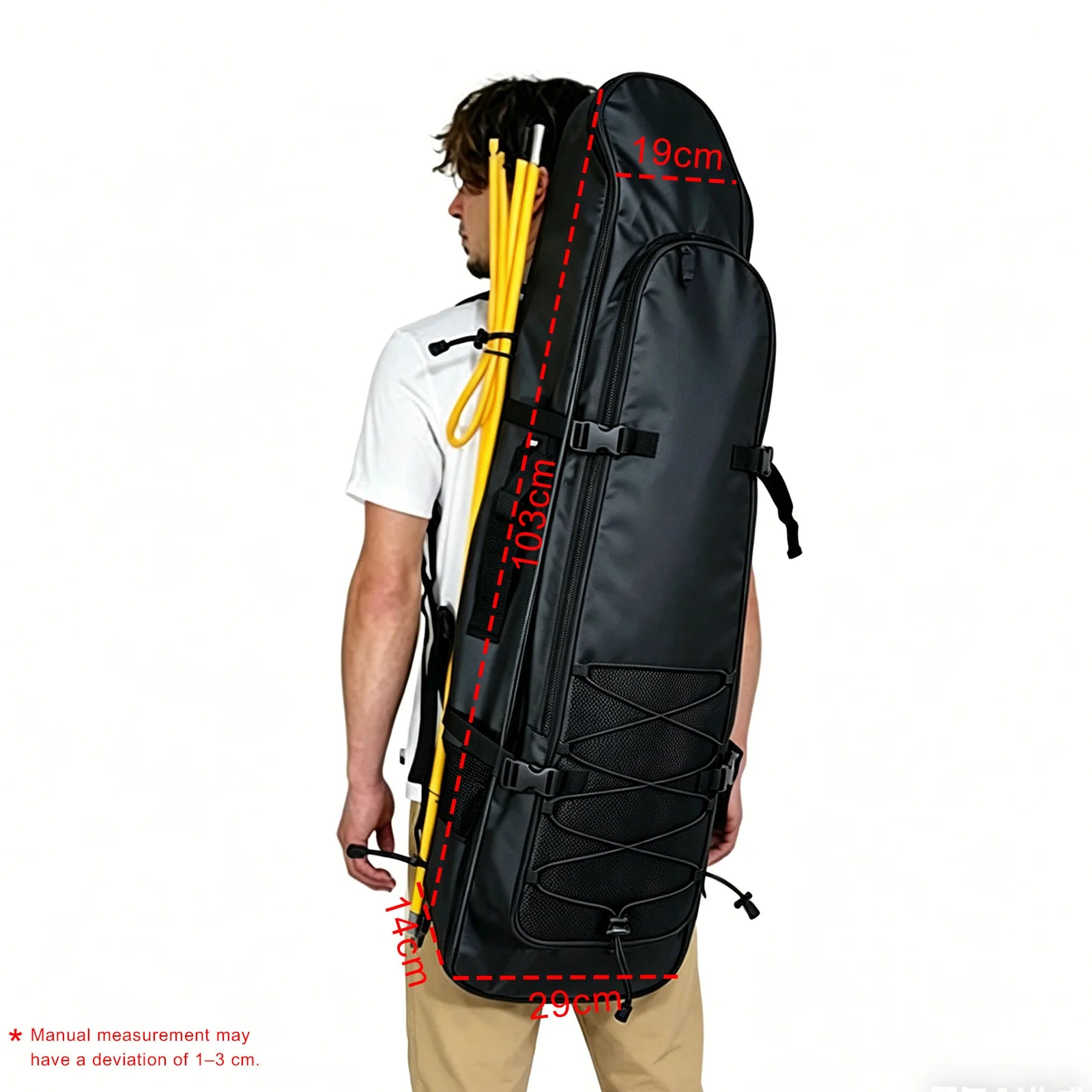 Custom Logo 500D PVC Large Capacity Outdoor Sport Waterproof Diving Freediving Flipper Bag Backpack Long Fin Bag