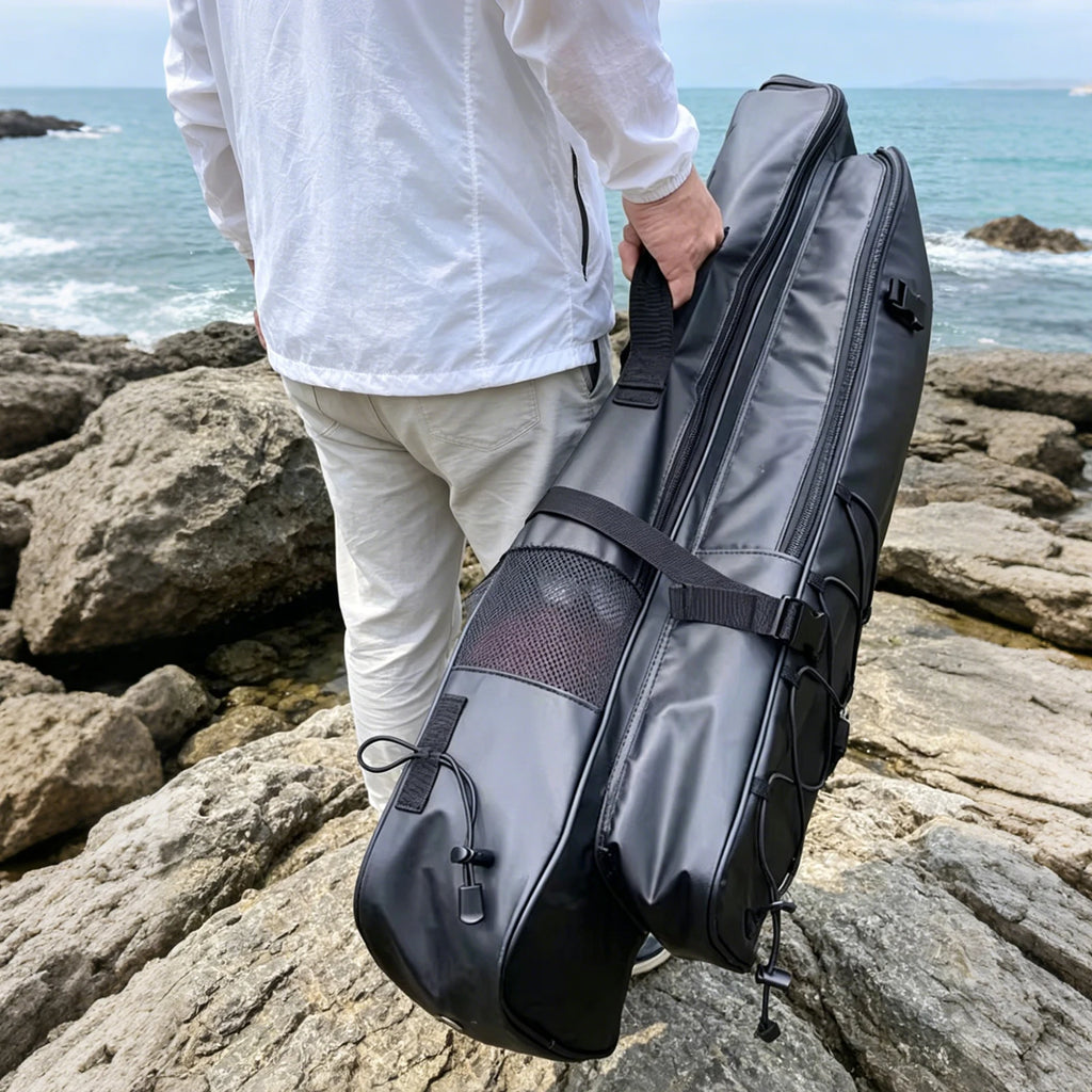 Custom Logo 500D PVC Large Capacity Outdoor Sport Waterproof Diving Freediving Flipper Bag Backpack Long Fin Bag