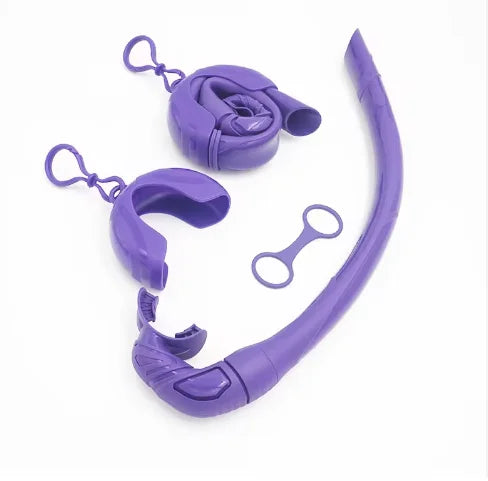 Dropshipping Long Scuba Diving Tube Foldable Wet Freediving Silicone Snorkel for Underwater Sea Swimming Snorkeling Breathing
