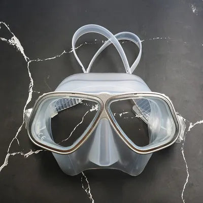 Custom logo Aluminium Alloy Low Volume Free Diving Mask for Spearfishing Freedive