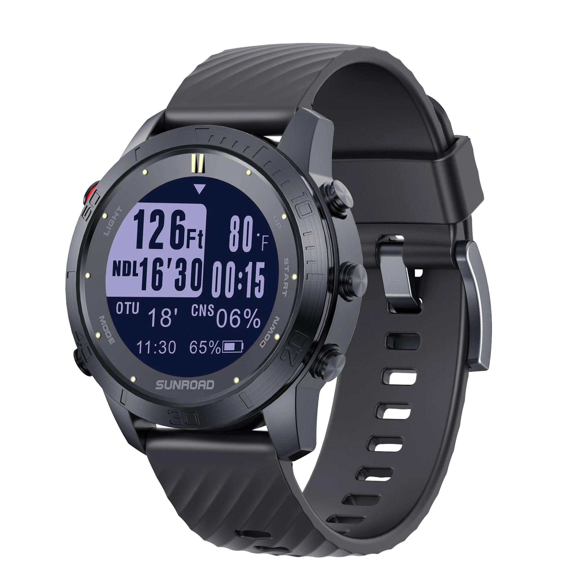 SUNROAD Diving Computer Sports Watch for Men's Waterproof Freediving  Outdoor 100m Diving Depth Scuba NDL CNS Safety Alarm