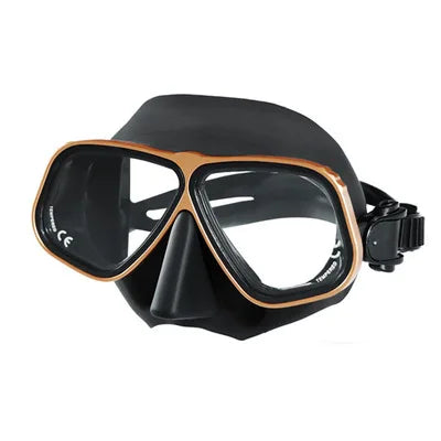 Custom logo Aluminium Alloy Low Volume Free Diving Mask for Spearfishing Freedive