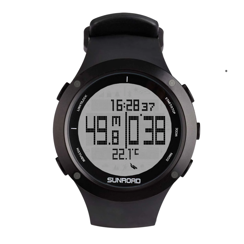 100M Waterproof Free Diving Watch Dive Time Surface Interval For Freediving Spearfishing Durable Silicone Strap Wholesale