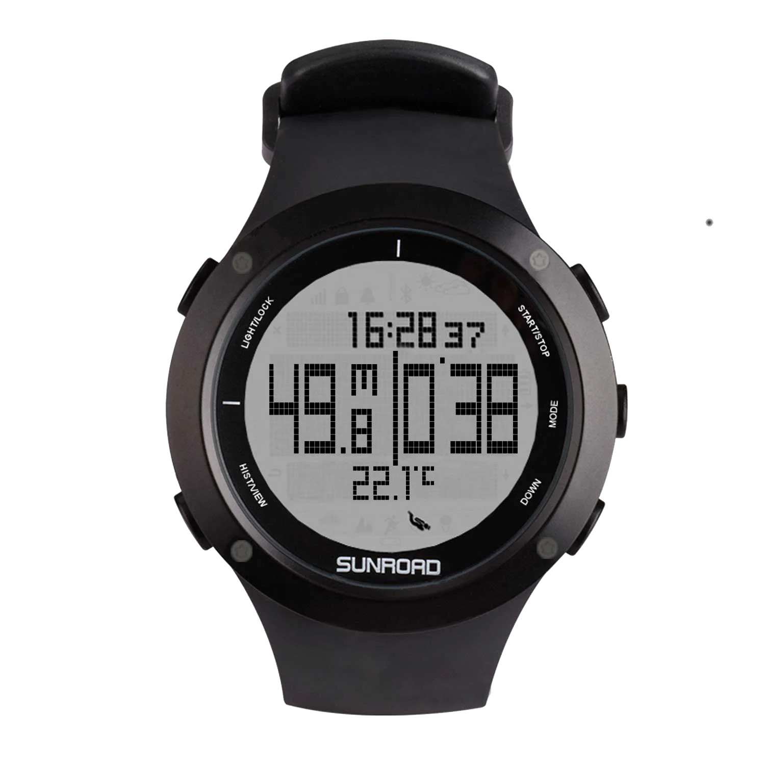 100M Waterproof Free Diving Watch Dive Time Surface Interval For Freediving Spearfishing Durable Silicone Strap Wholesale