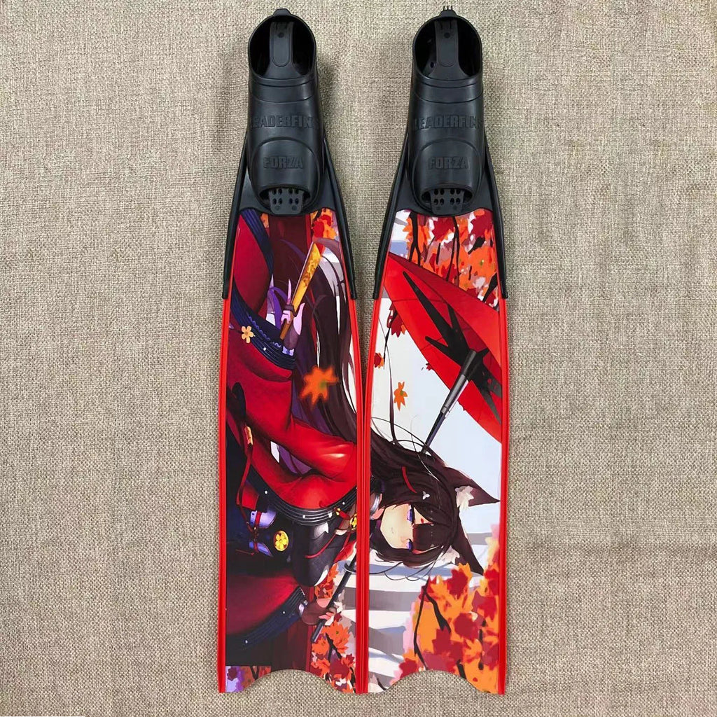 Dropshipping Custom Personalized Pattern Professional Carbon Fiber Long Freediving Carbon Fins for Swimming Diving