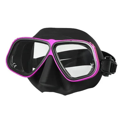 Custom logo Aluminium Alloy Low Volume Free Diving Mask for Spearfishing Freedive