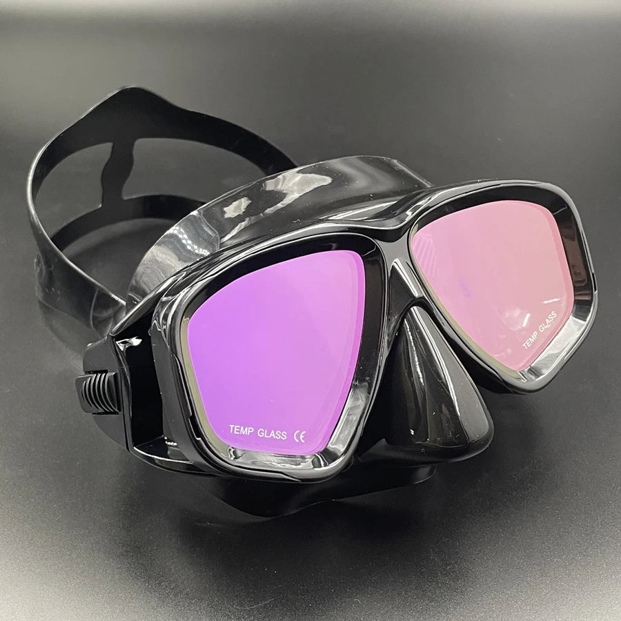 Mirror Color Lens Diving Mask Professional Diving Masks Snorkeling Set Anti-Fog Goggles Glasses Swimming Fishing Pool Equipment