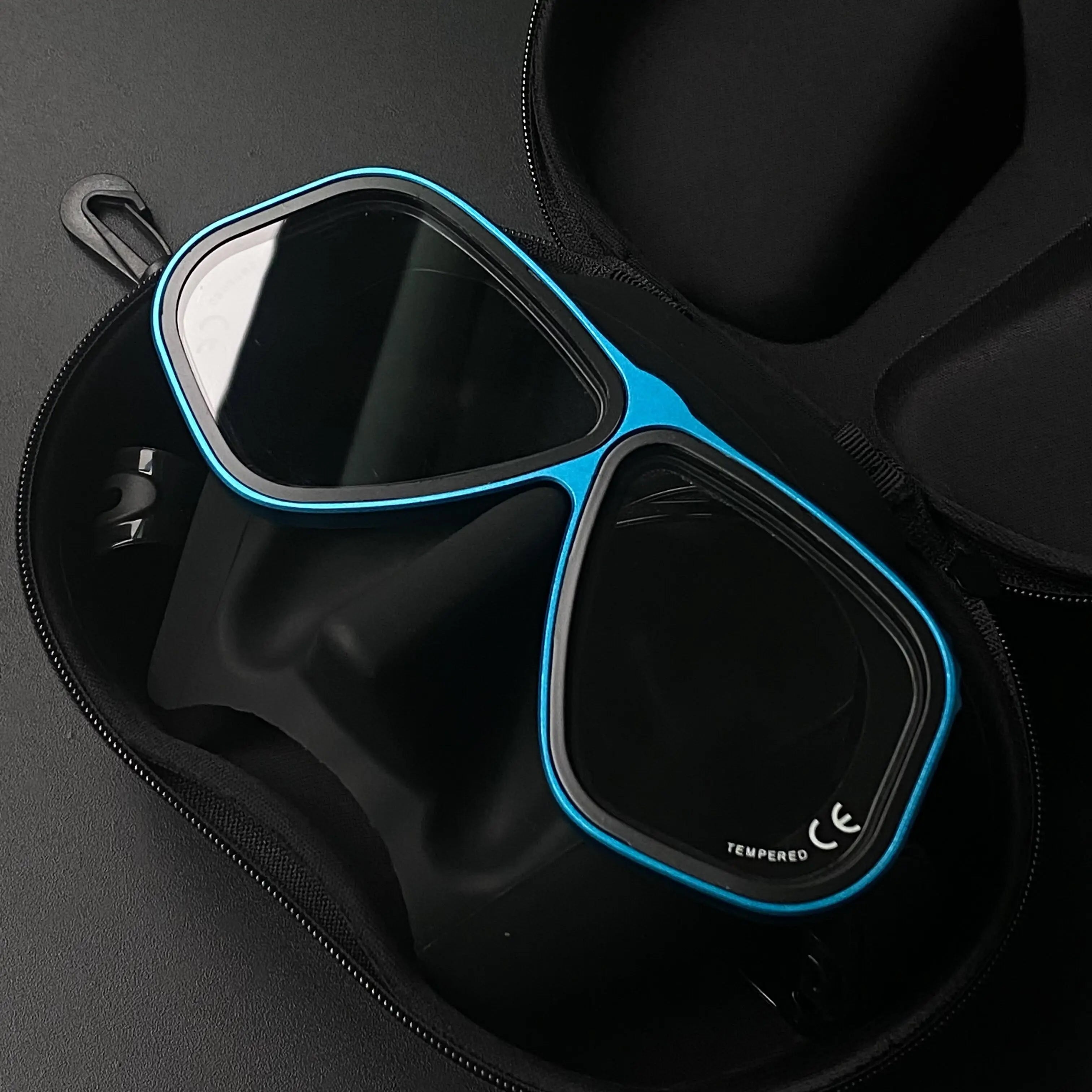 Custom logo Aluminium Alloy Low Volume Free Diving Mask for Spearfishing Freedive