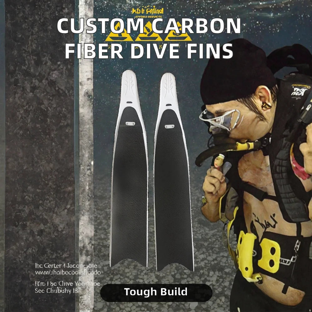 Dropshipping Custom Carbon Fiber Swimming Fins Professional Long Freediving Diving Diving Fins with Unique Patterns Personalized