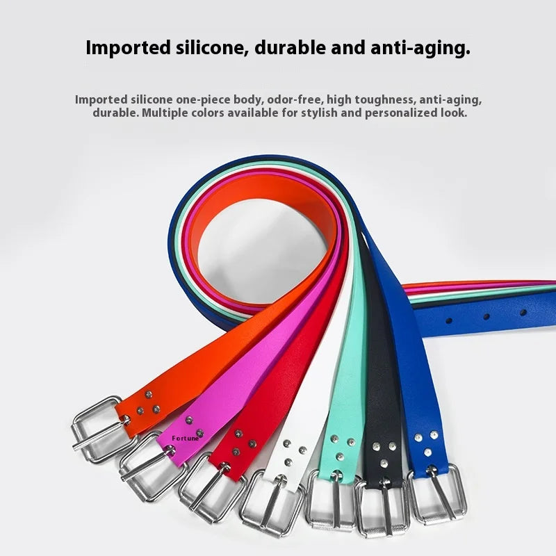 1.5m Quick Release Silicone Dive Weight Belt with 316 Stainless Steel Buckle for Scuba Diving Spearfishing and Freediving