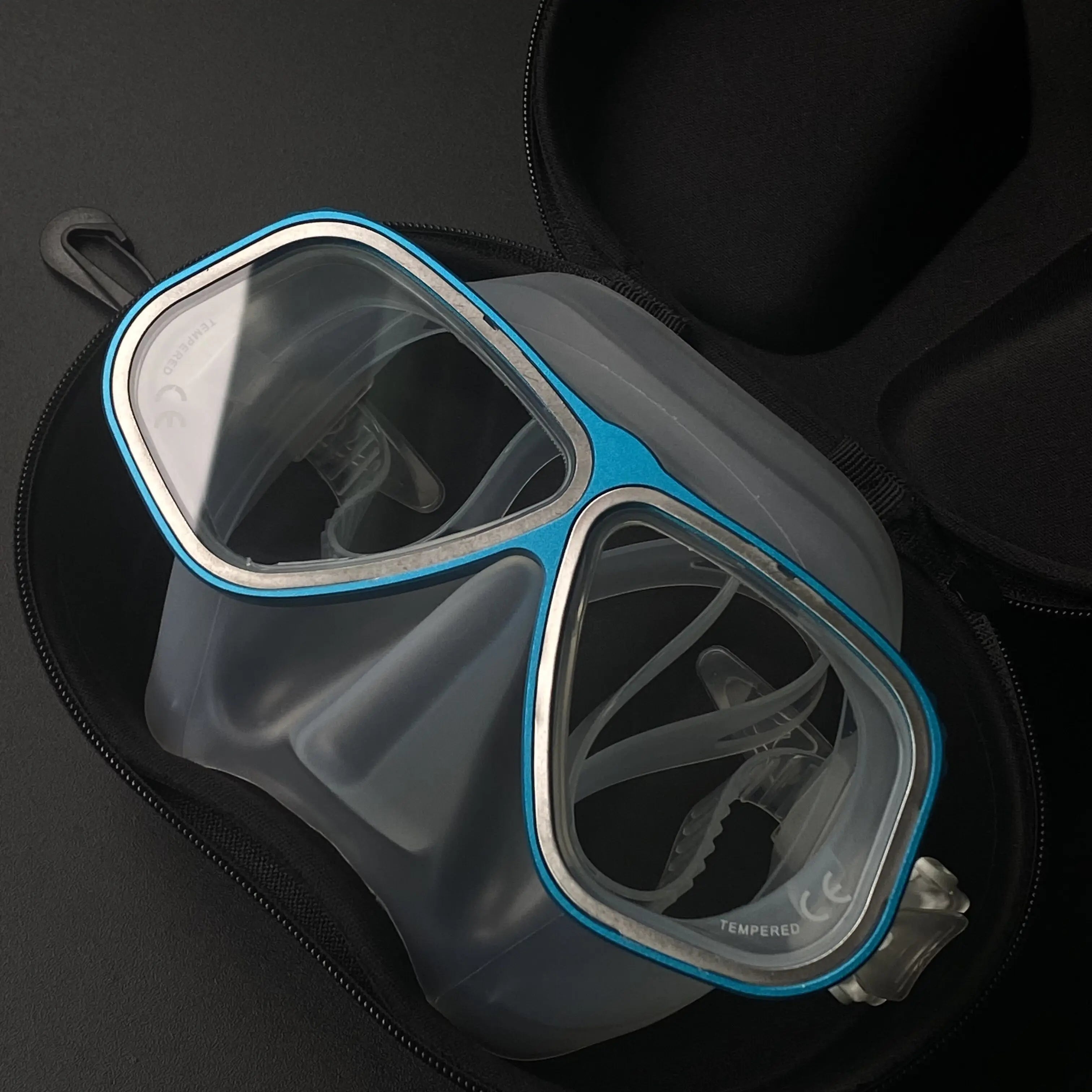 Custom logo Aluminium Alloy Low Volume Free Diving Mask for Spearfishing Freedive