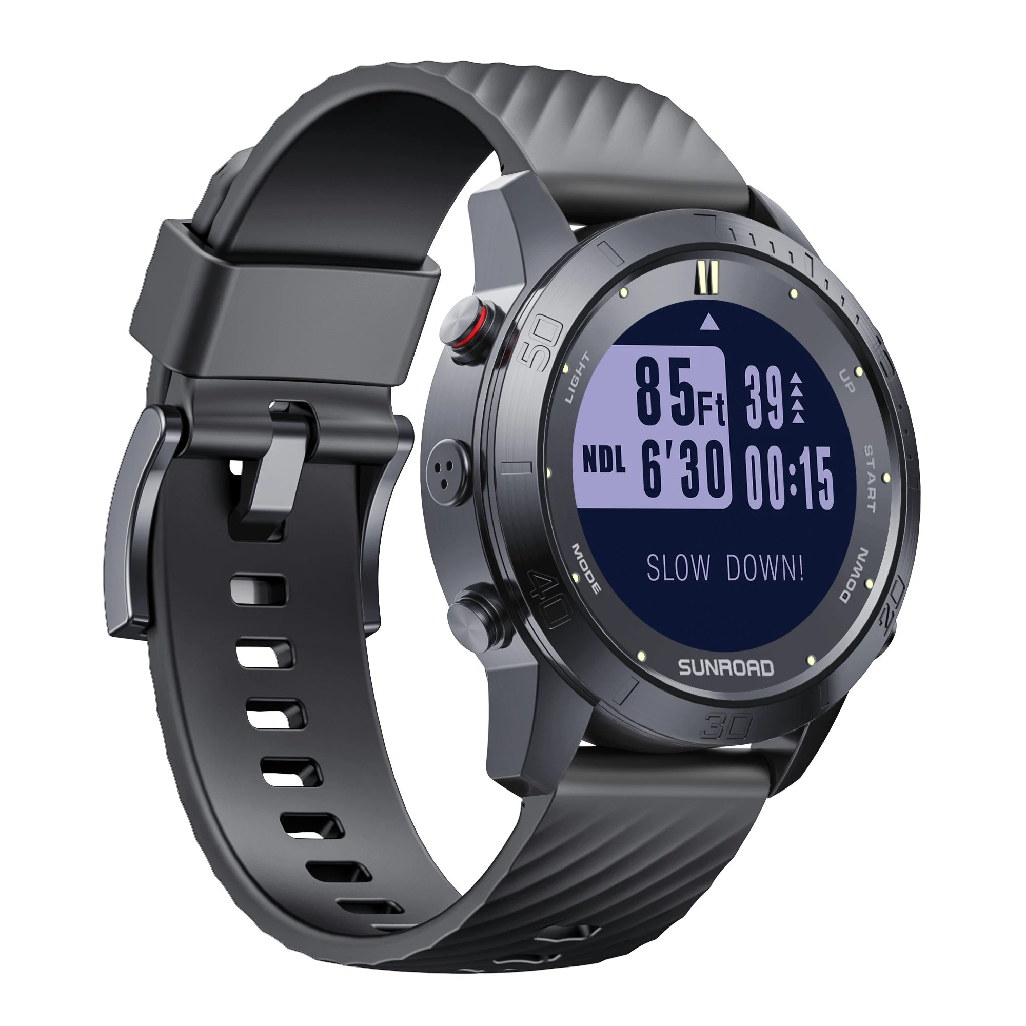 SUNROAD Diving Computer Sports Watch for Men's Waterproof Freediving  Outdoor 100m Diving Depth Scuba NDL CNS Safety Alarm