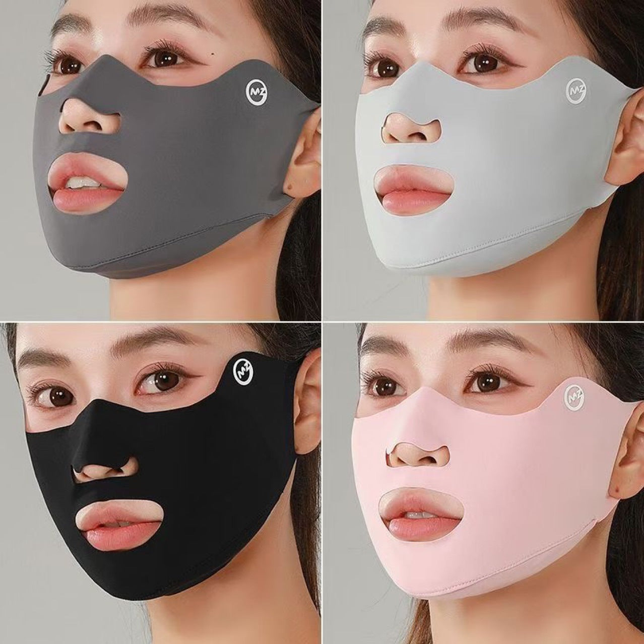 Outdoor Sports Sun Protection Mask for Running and Golf, Ice Silk Ear-Hanging Mouth and Nose Mask, Breathable and Anti-Uv
