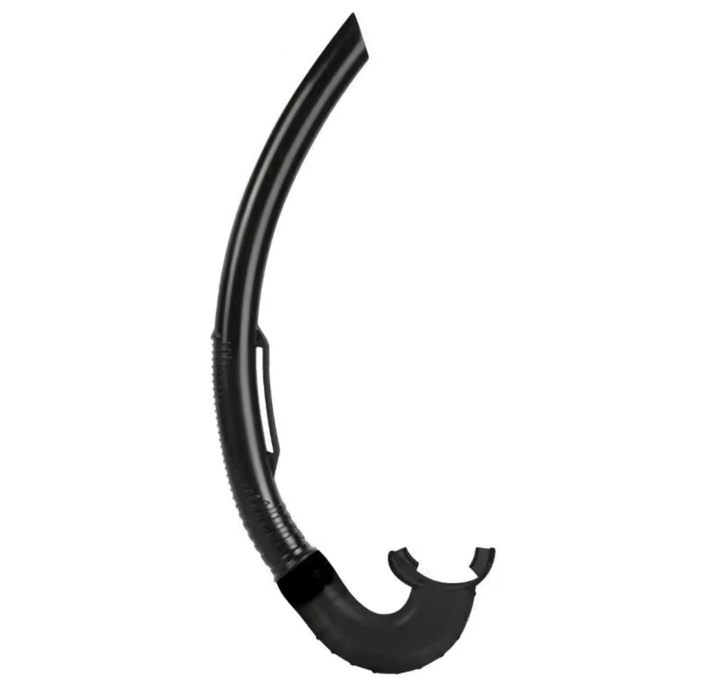 Professional Streamlined Freediving Snorkel | Classic Open-Top Flexible J-Tube