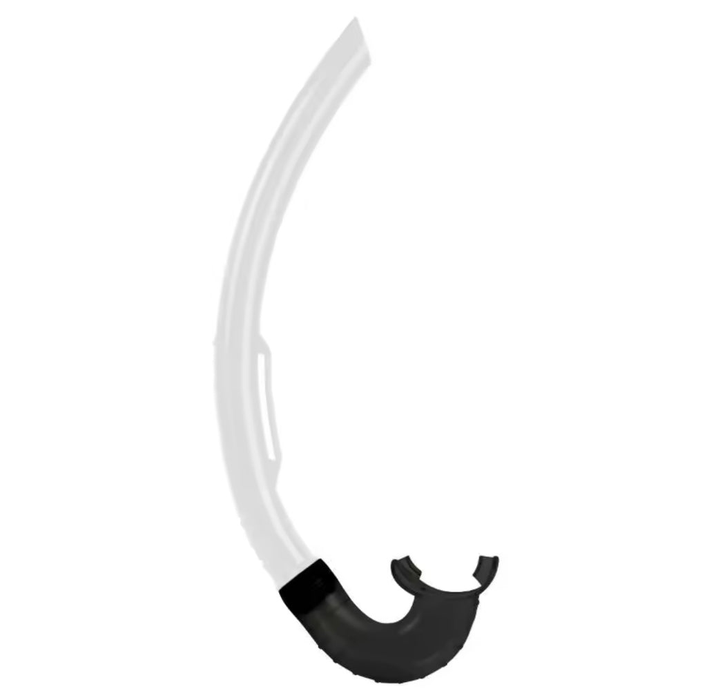 Professional Streamlined Freediving Snorkel | Classic Open-Top Flexible J-Tube