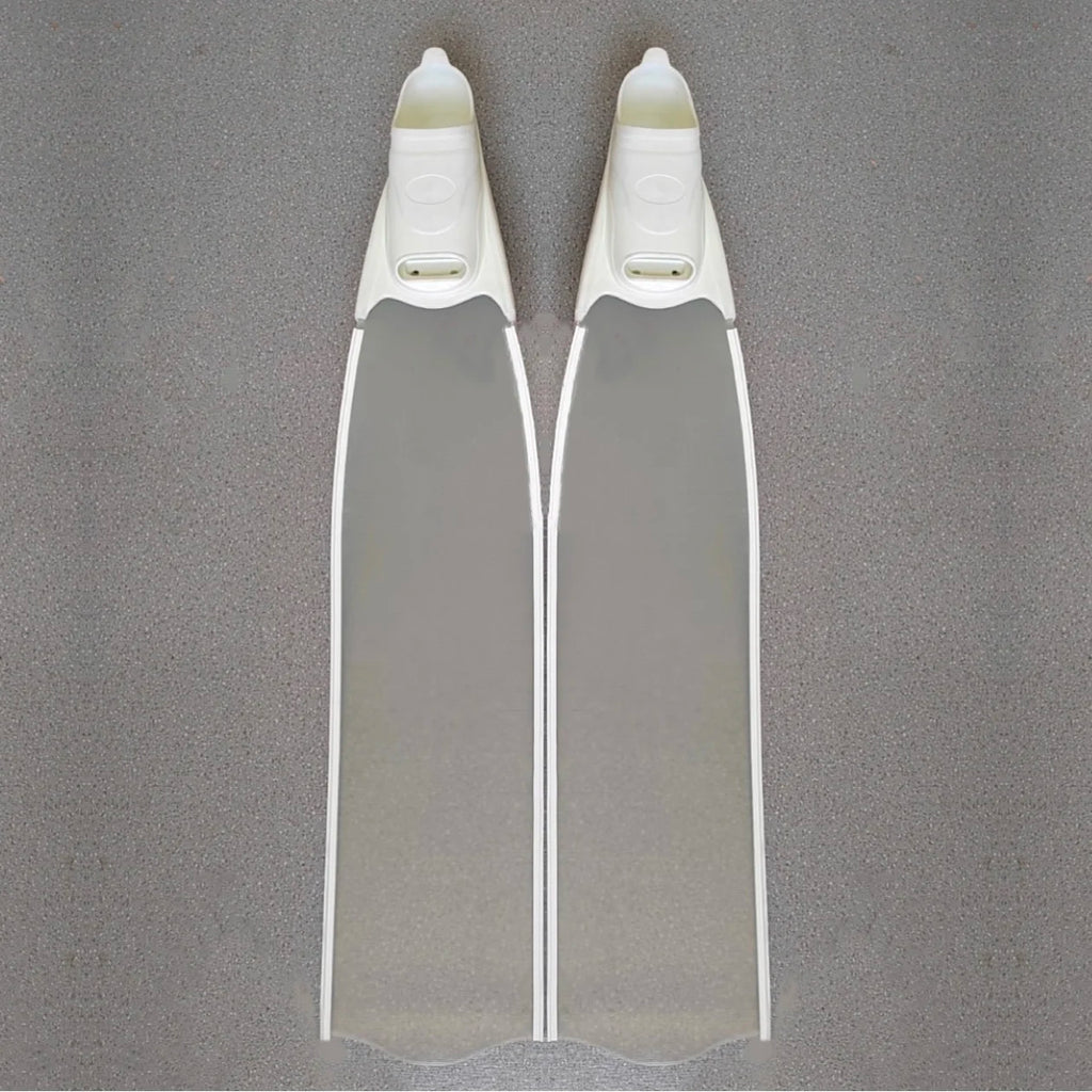 Factory Long Transparent Fiberglass Freediving Fins Glass Fibre Scuba and Snorkeling Swimming  Free Diving Flipper Fins