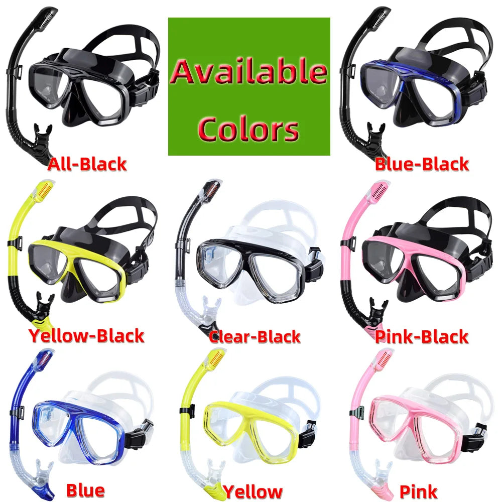 Myopia Diving Masks Snorkeling Set Nearsighted Swimming Goggle Short Sighted Nearsightedness -1.0 to -9.0
